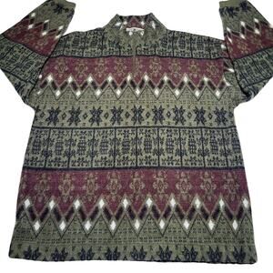 Vintage Pazzo Mens XL Geometric Aztec Acrylic Pullover Sweater 90's